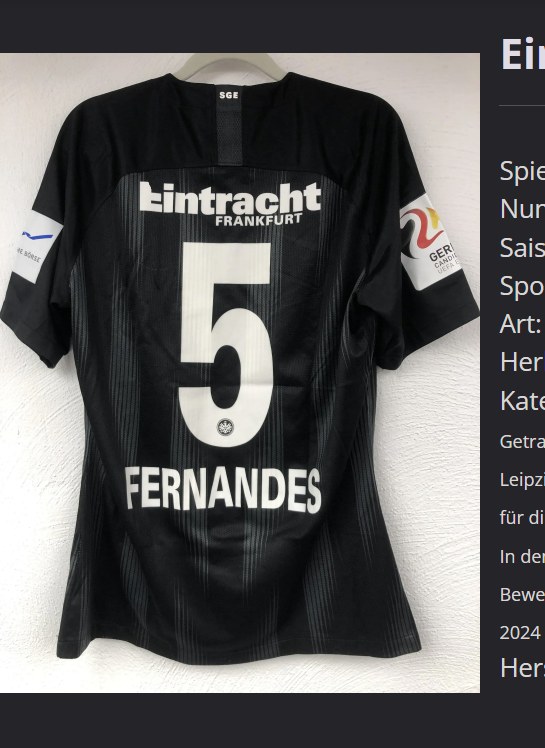 Fernandes Gelson Trikot, Rückseite, 2018/19